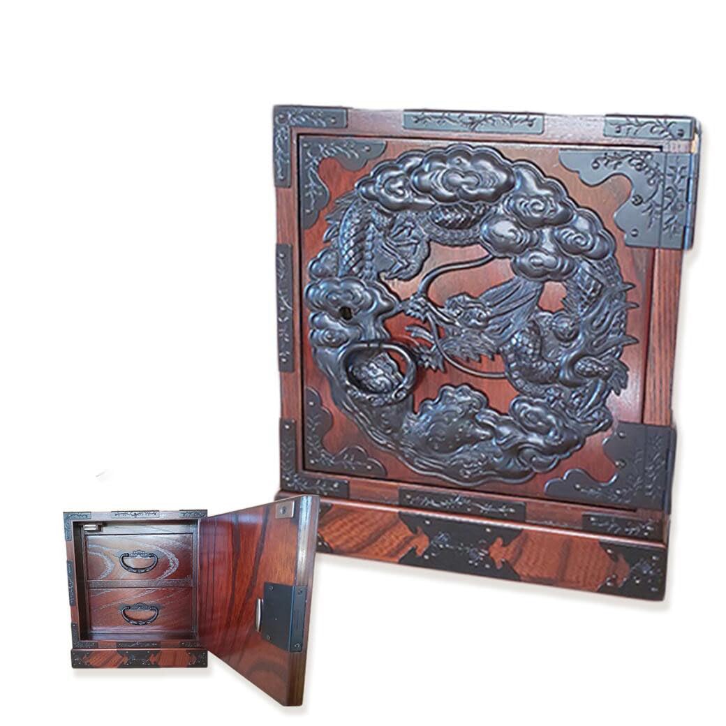 Amazon.co.jp: 仙台 箪笥 小舟箪笥 鍵付き 伝統工芸品 小物入れ 職人